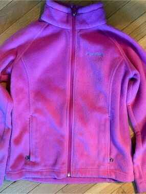 Columbia Pink Full-Zip Fleece Jacket
